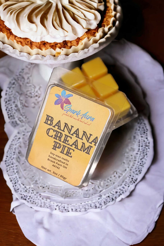 Banana Cream Pie Wax Melt 3.2 oz Spark Aura Candles & Wax Melts wax melt 4