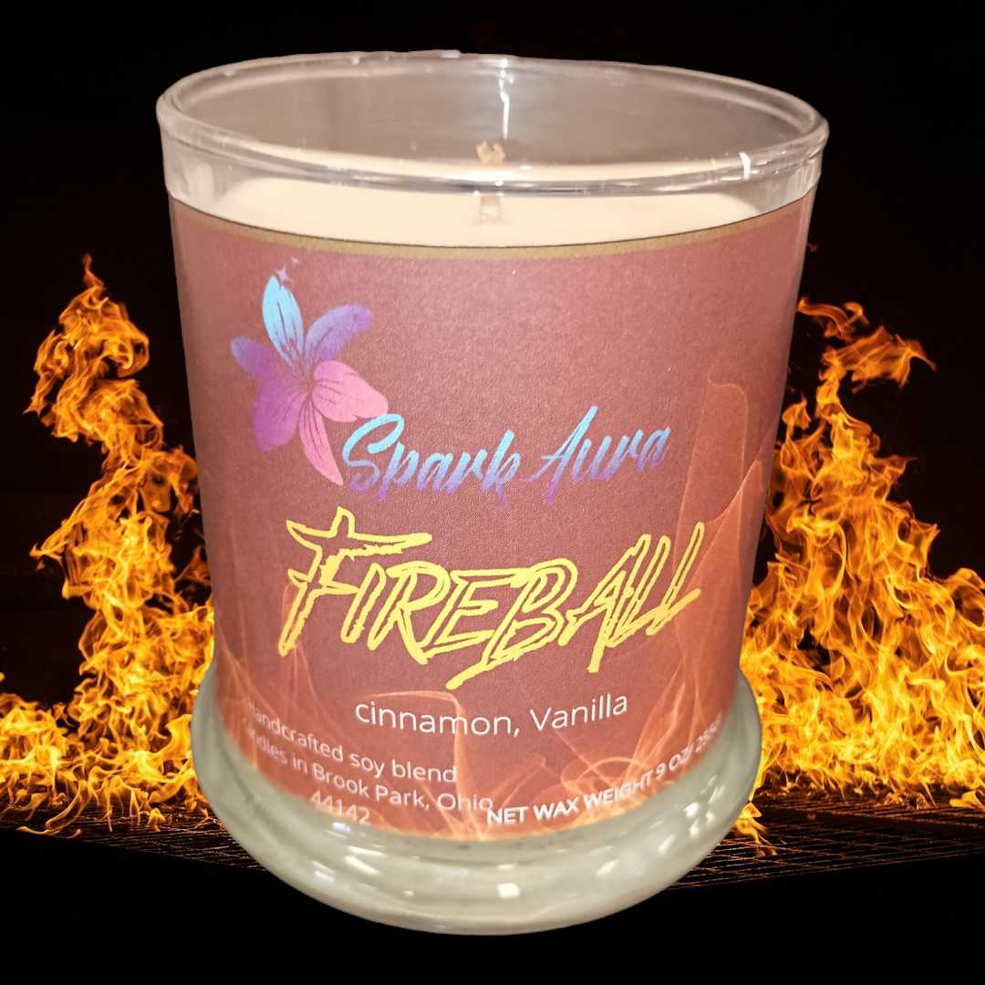 Fireball scented candle 9oz Spark Aura Candles & Wax Melts Candle 15