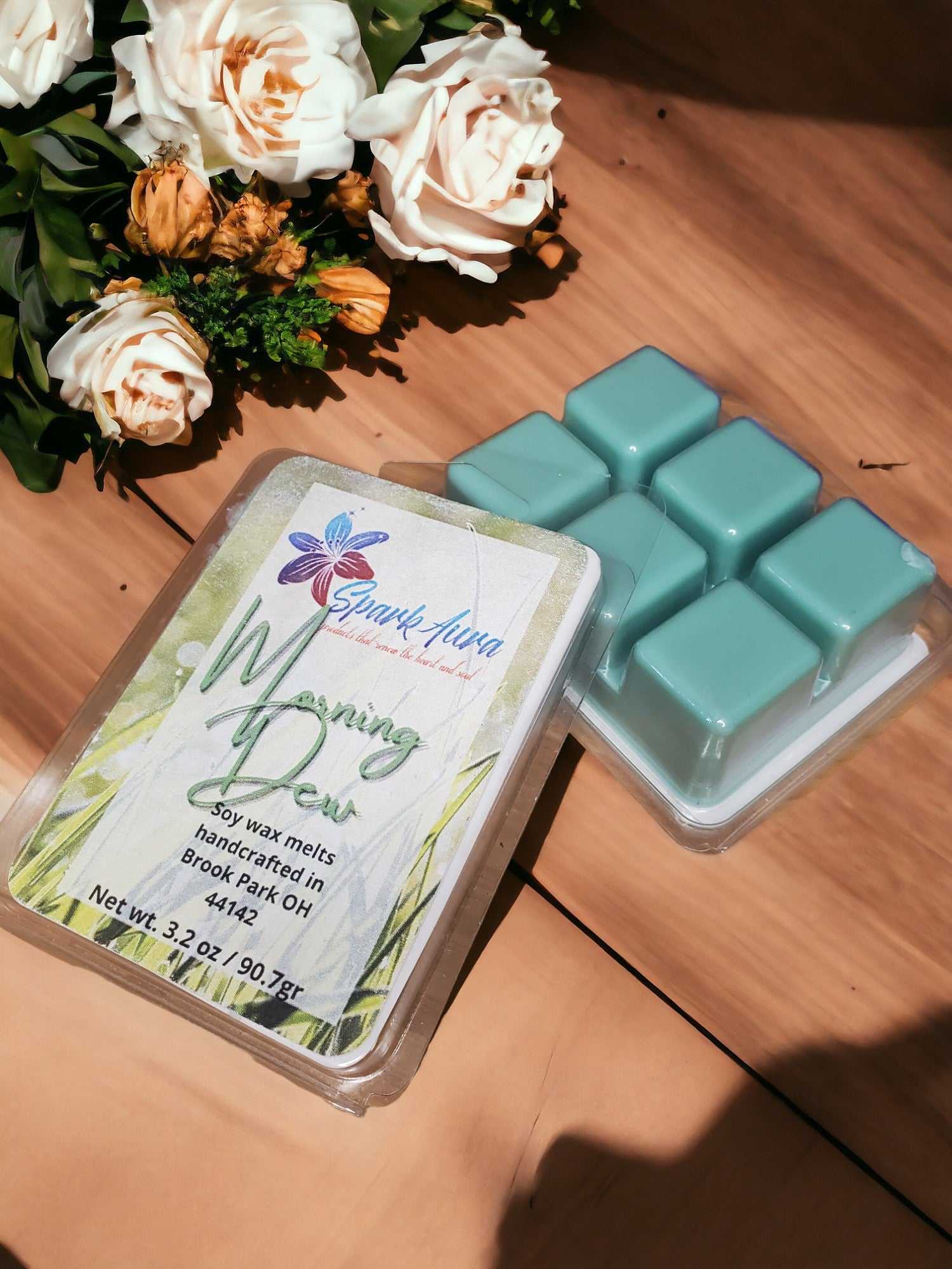 Morning Dew - Australian Bamboo Grass scented wax melts 3.2 oz Spark Aura Candles & Wax Melts wax melt 5